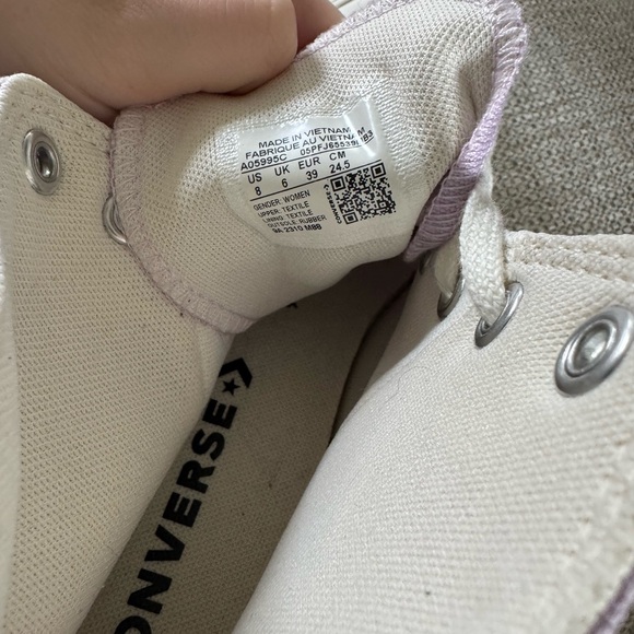 Converse Purple High-Top Sneakers with White Accents - Picture 7 of 7